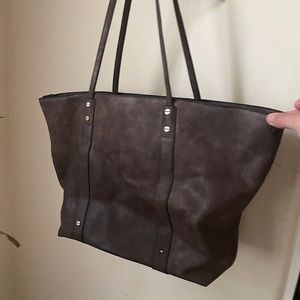Beautiful Suede gray brown Tote
